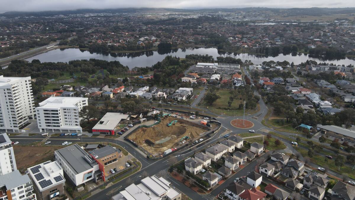 Work is under way on Geocon and Empire Global's joint development, The Establishment, in Gungahlin. Picture: Supplied
