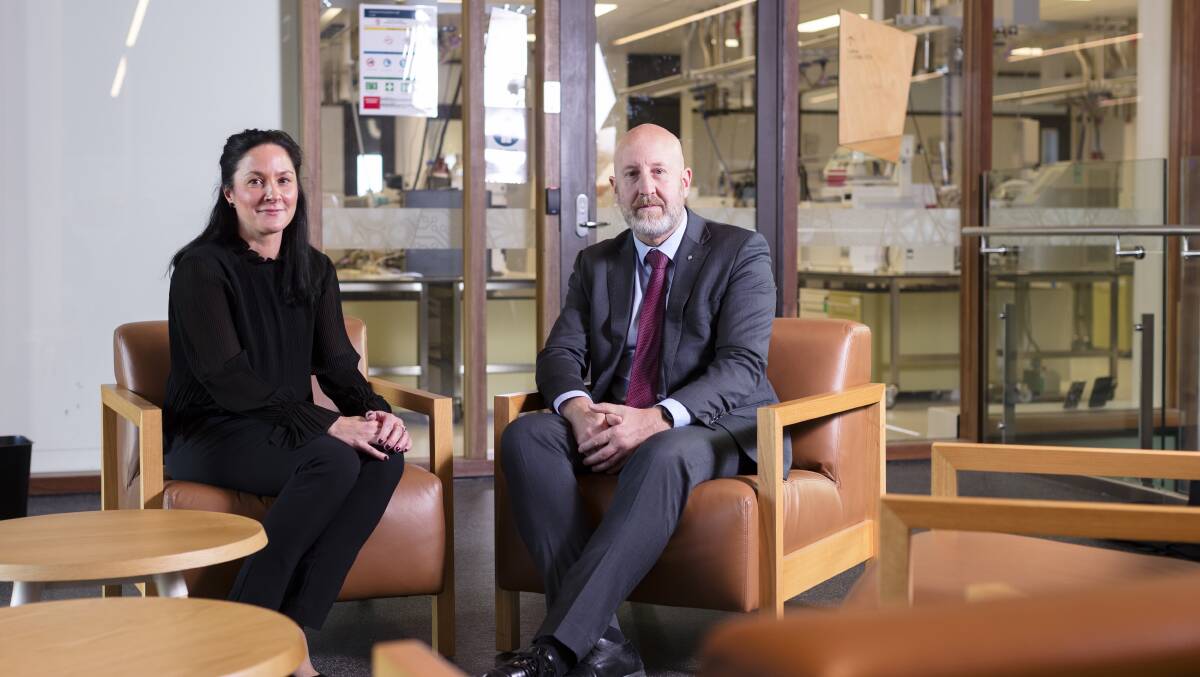 Chief Forensic Scientist, Sarah Benson and National Manager of the Operational Science and Technology Command Dr Simon Walsh. Picture: Keegan Carroll