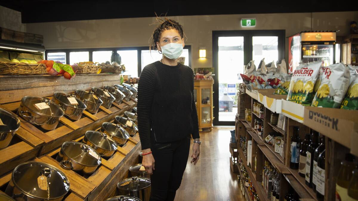 Beata Wilder Owner of As Nature Intended Cafe in Fyshwick are calling on people to stay calm. Picture: Keegan Carroll
