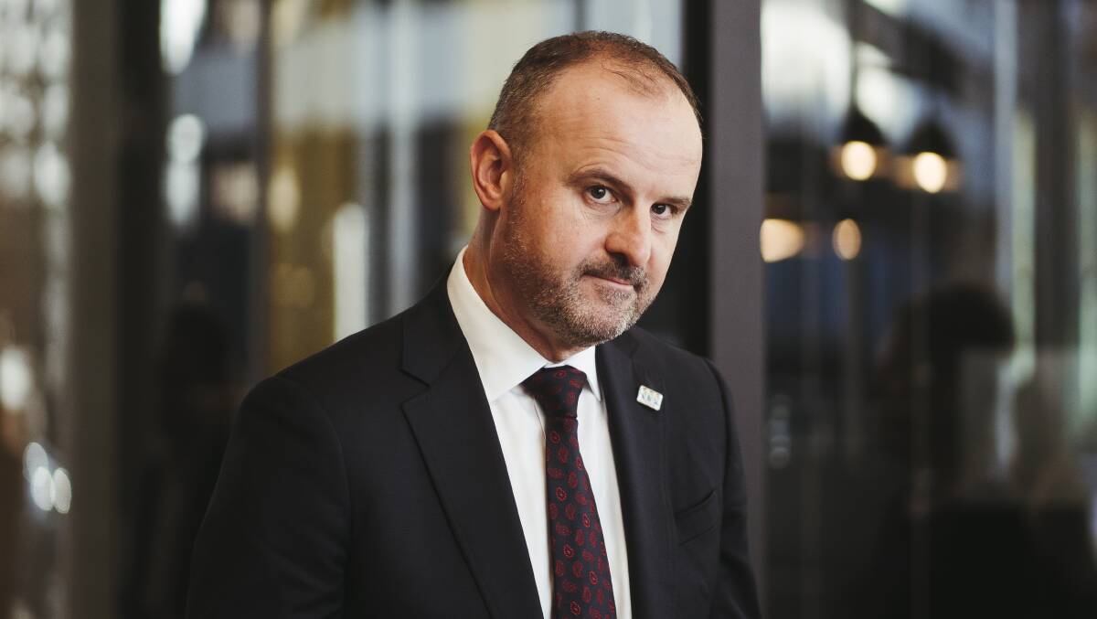 ACT Chief Minister Andrew Barr has urged Canberrans not to travel to Sydney. Picture: Dion Georgopoulos 