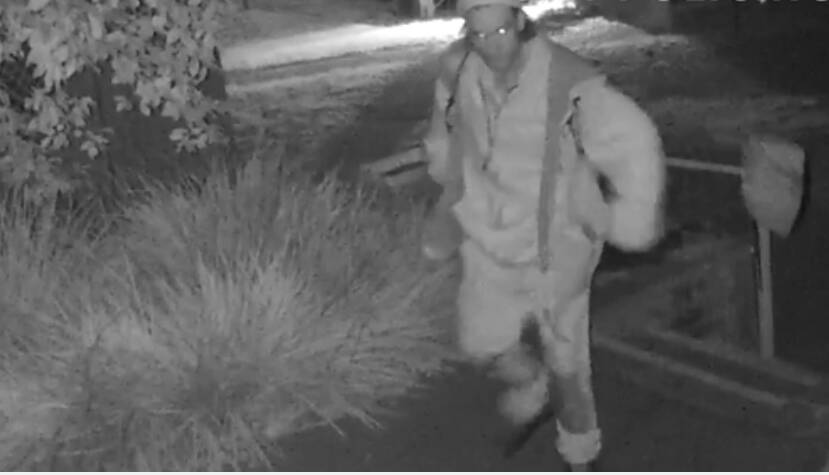 ACT Policing is requesting public assistance to identify a man captured in CCTV footage at a cat boarding house. Picture: Supplied