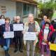 Chris Watson, centre, is among those protesting the planned demolition of Kippax Health Centre. Picture: Sitthixay Ditthavong