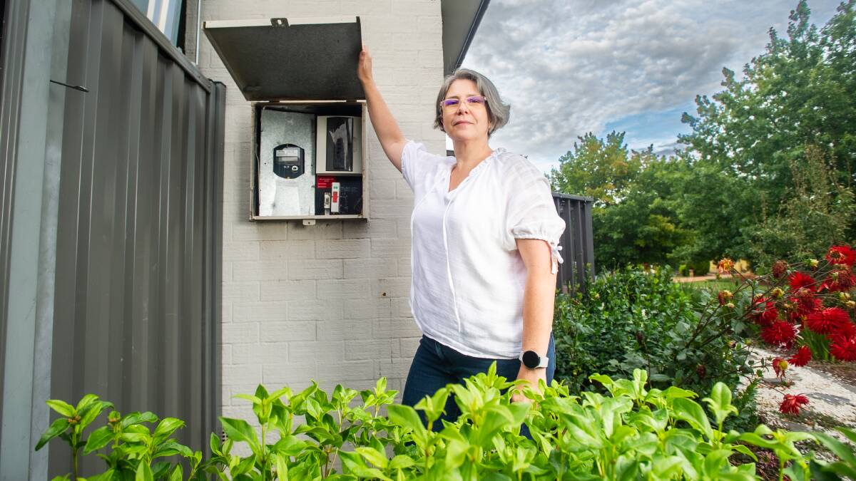 Sandra Lavender received a $450 quarterly bill after having a meter installed which failed to take into account the household's contribution to the grid. Picture: Karleen Minney