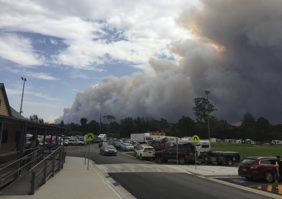 The Moruya Showgrounds became a refuge centre for those caught in the bushfires over New Year's Eve. Picture: Supplied
