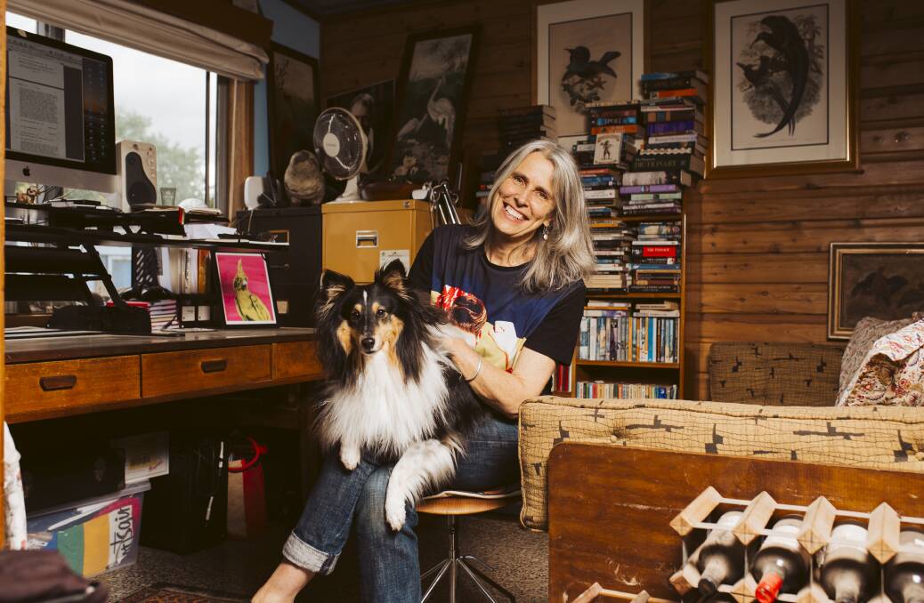 Screenwriter and producer Felicity Packard, at her home office. Picture: Jamila Toderas