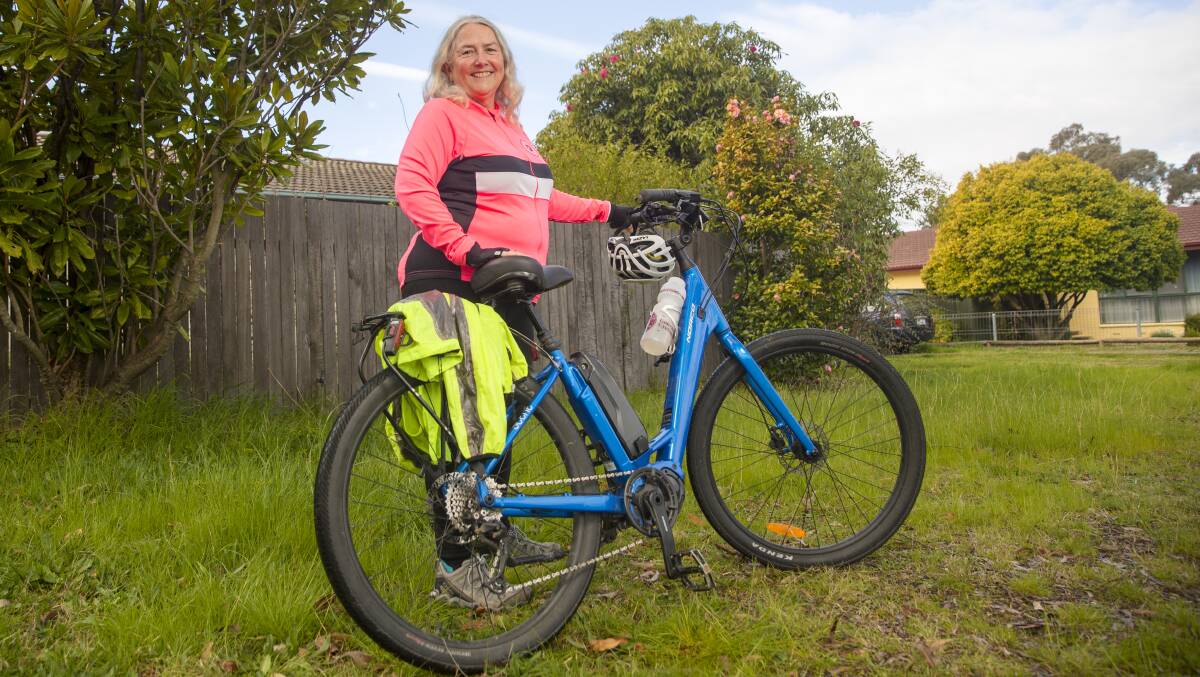 Karen Proctor will take part in Fitz's Challenge next month for the first time, thanks to the purchase of an electric bike during the pandemic. Picture by Keegan Carroll