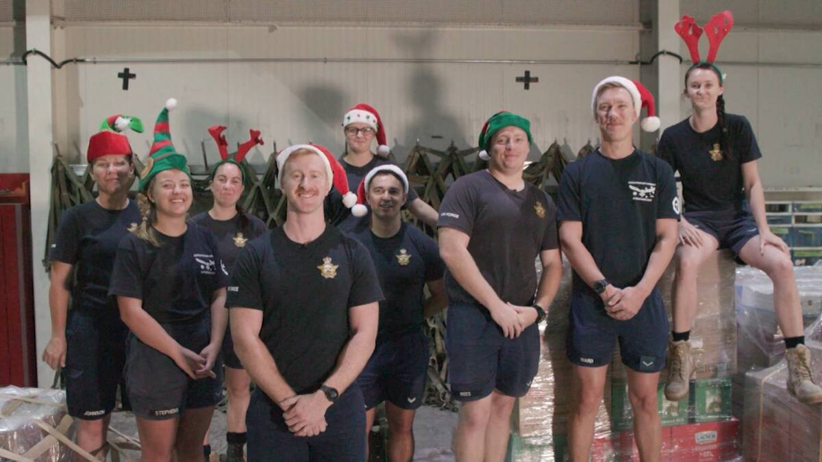 Christmas shout out videos have been sent back to Australia from ADF on deployment