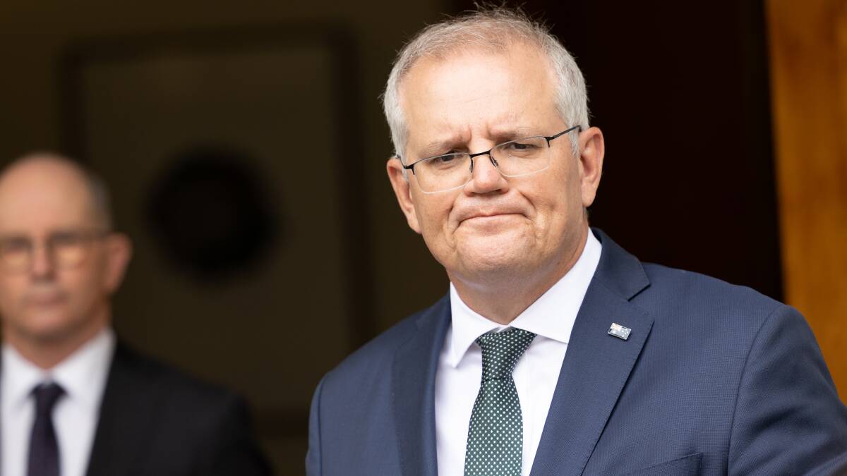 Prime Minister Scott Morrison has access to free COVID-19 rapid antigen tests, but his colleagues do not. Picture: Sitthixay Ditthavong