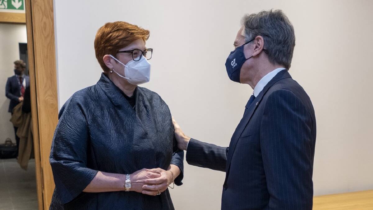Senator Marise Payne will catch up with her US counterpart Tony Blinken in Melbourne this week. Picture: Supplied