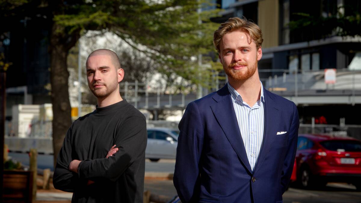 Dom Dwyer (left) and Tom Smethurst founded the Youth National Security Strategy symposium taking place later this year. Picture: Elesa Kurtz