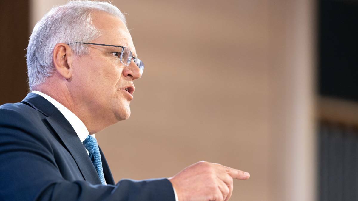 Prime Minister Scott Morrison has announced new sanctions against Russia will stop shipments of Australian alumina, a critical component to weapons and missiles. Picture: Sitthixay Ditthavong
