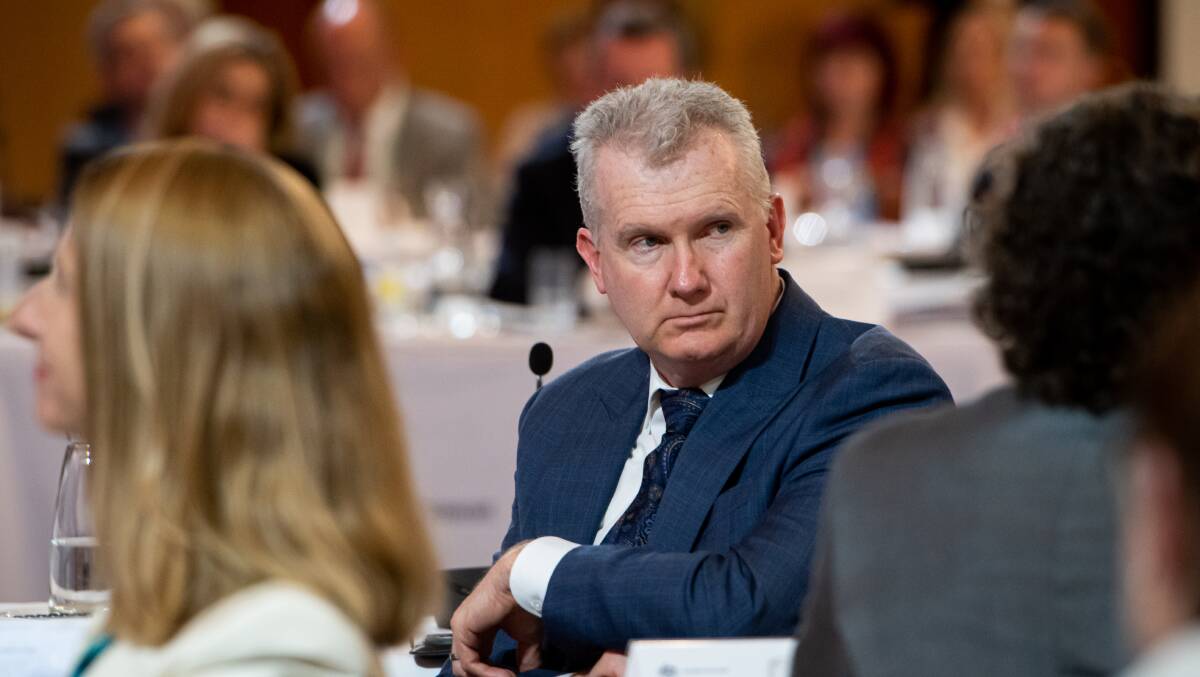 Employment and Workplace Relations Minister Tony Burke at the federal government's jobs and skills summit in September. Picture by Elesa Kurtz