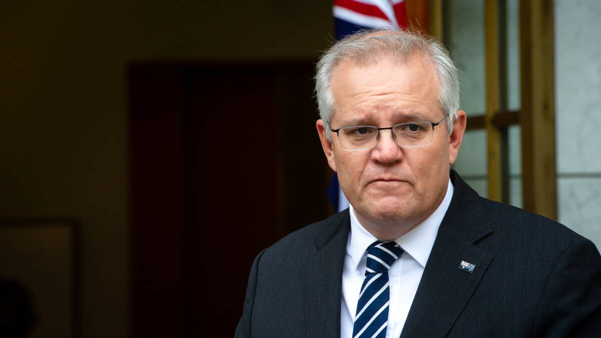 Prime Minister Scott Morrison says Victorian Premier Daniel Andrews is the one playing politics over the support package for NSW. Picture: Elesa Kurtz