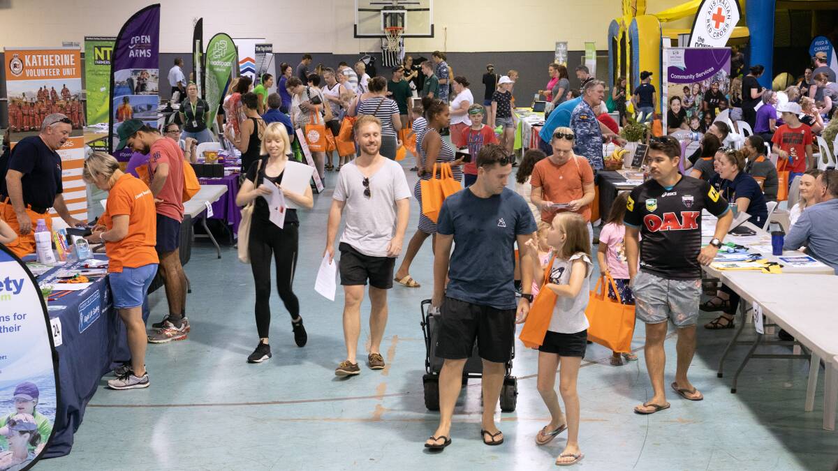 Defence community welcome days, like this pre-pandemic in one in Katherine, helped connecting families with resources and information in their new posting location. Picture: Department of Defence