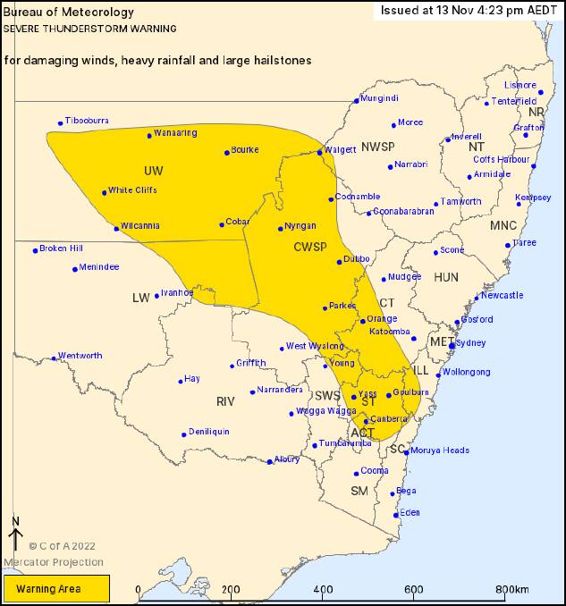 New thunderstorm warning for Canberra