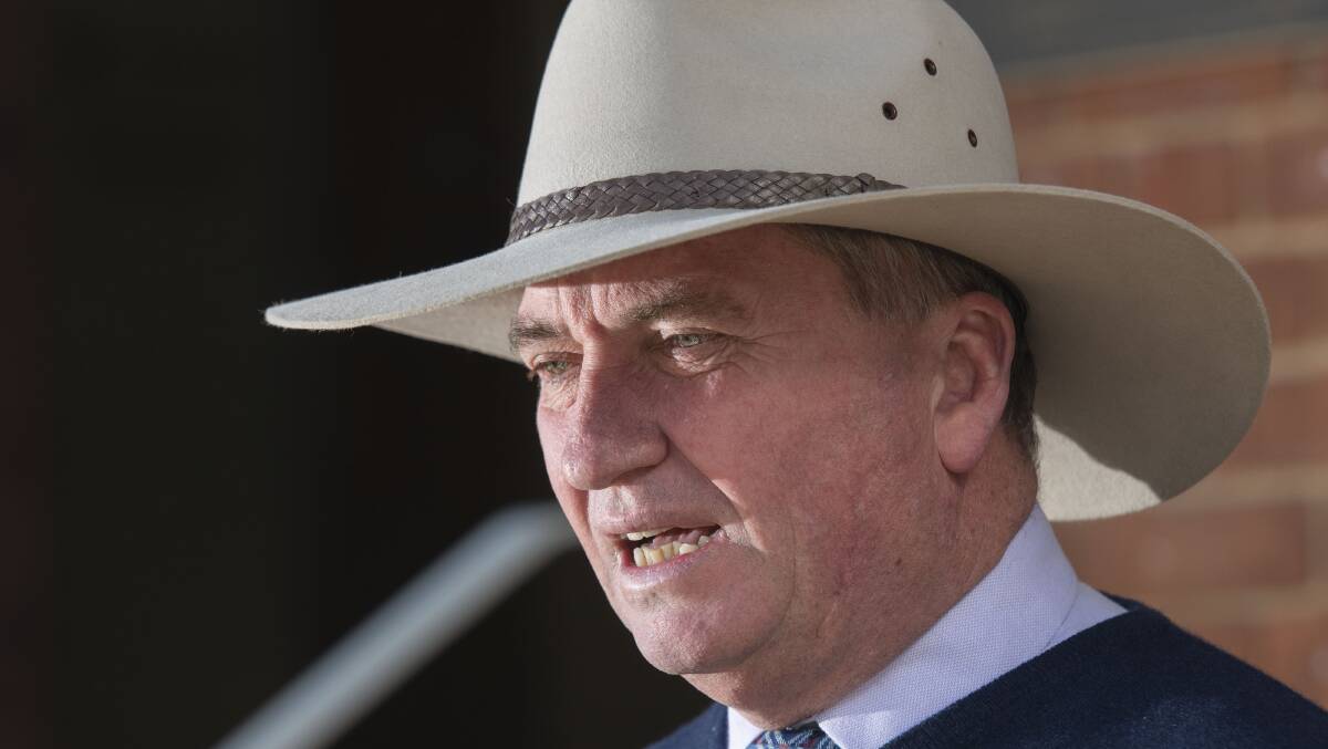 PRIVACY CONCERNS: Member for New England Barnaby Joyce said the app is his choice. Photo: Peter Hardin 040520PHA091