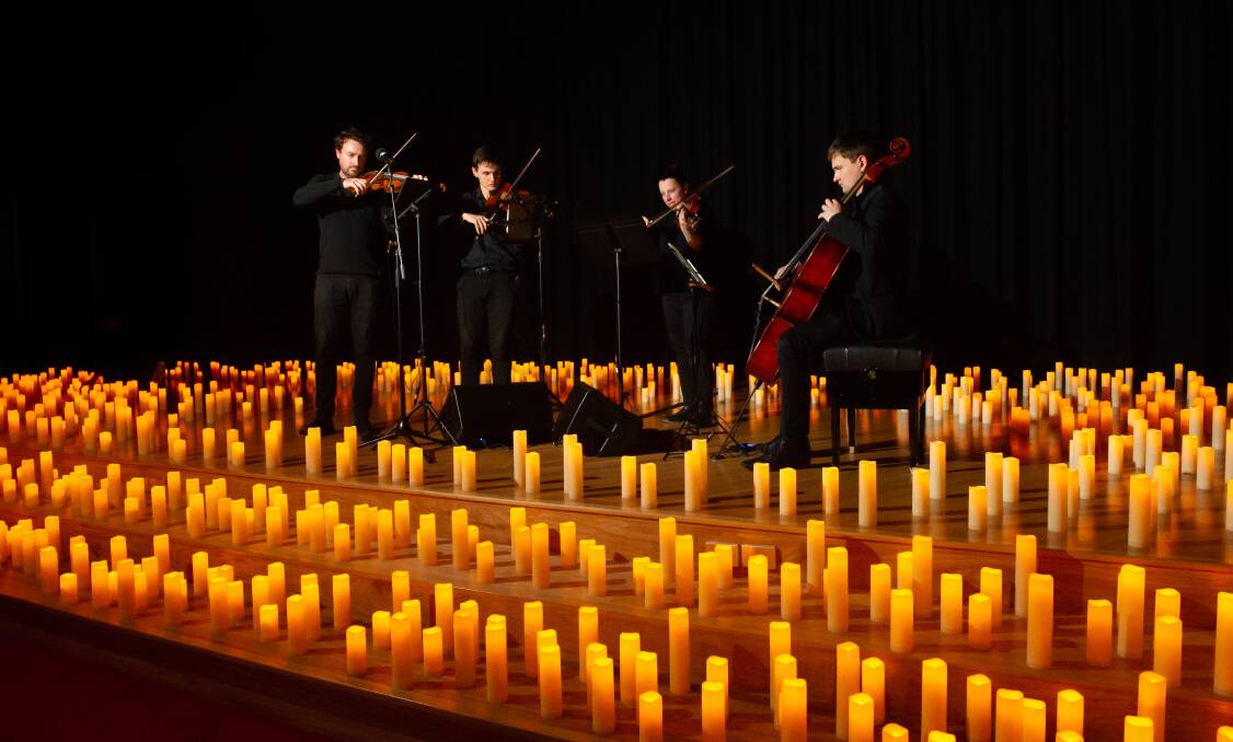 String quartet The Phoenix Collective perform in the highly successful a Candlelight Concert Series. Picture by Elesa Kurtz