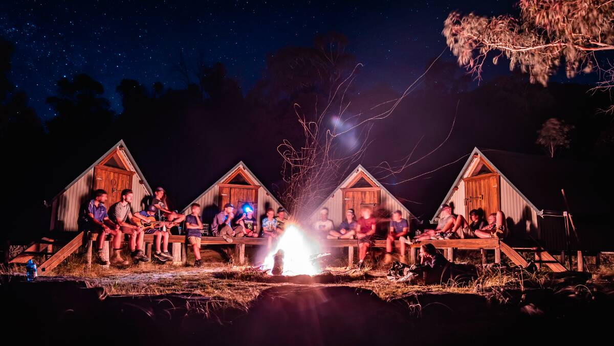 Mountain Trails Adventure School sees campers stay in dorm-style cabins. Picture supplied