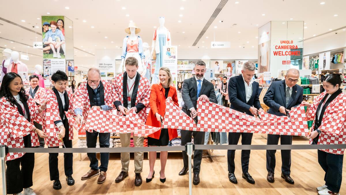 UNIQLO opens its doors for the first day of trading at the Canberra Centre. Picture by Karleen Minney.