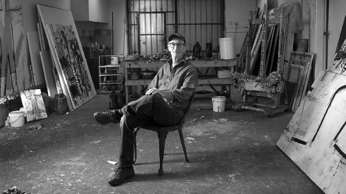 Graham Fransella in his studio. The artist's work is on show on Beaver Galleries' website. Picture: Viki Petherbridge