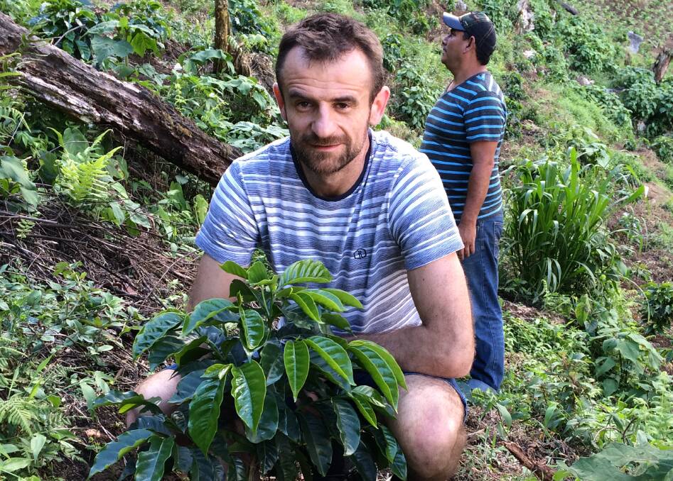 ONA Coffee founder Sasa Sestic at one of the coffee farms the roastery gets its green beans from. Picture: Supplied
