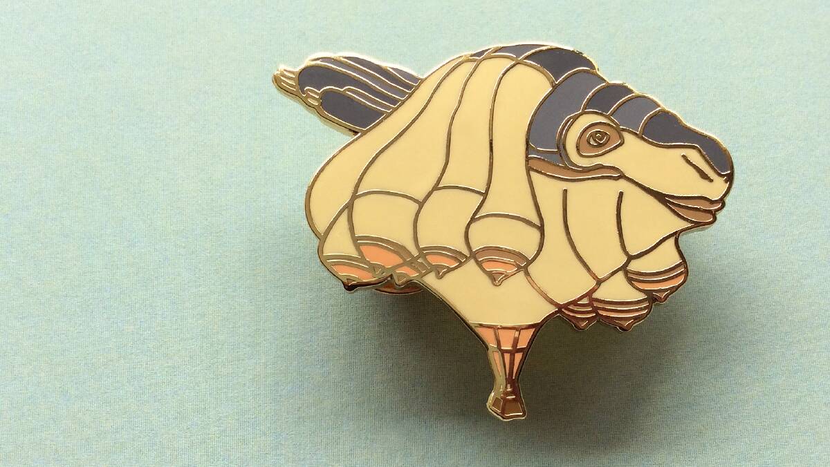 An enamel Skywhale pin by Missy Minzy on Etsy. Picture: Supplied
