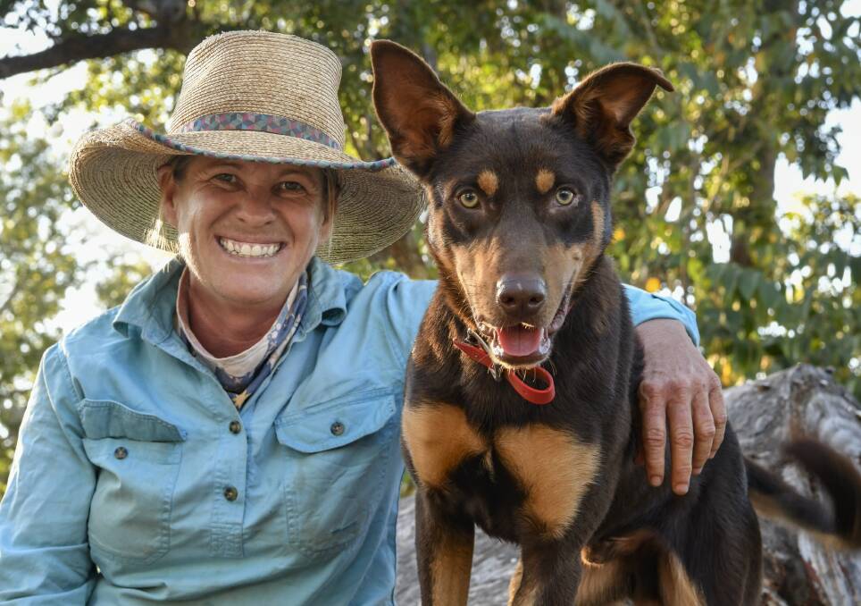 Above: Joni Hall with her dog Chet. Left: Dog training expert Neil McDonald. Below: Jodi Hall when she first picked up Chet. Pictures: Supplied