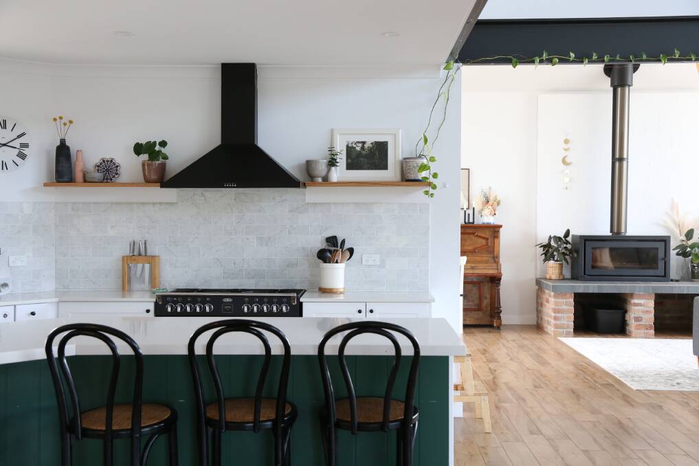 Carly Dewey shares designing tips on her Instagram page, such as how to get luxe benchtops for less. Picture: Carly Dewey 