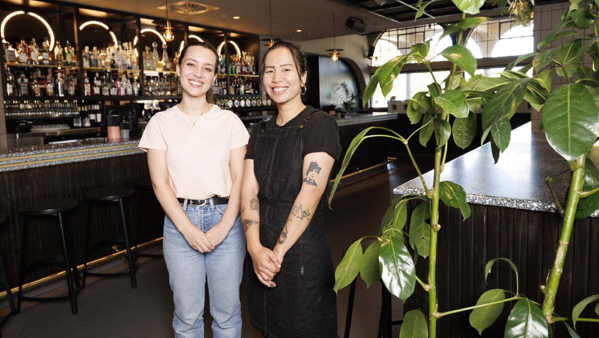 Bartender Isabella Florica and head chef Adrianne De Jesus Davo. Picture by Keegan Carroll