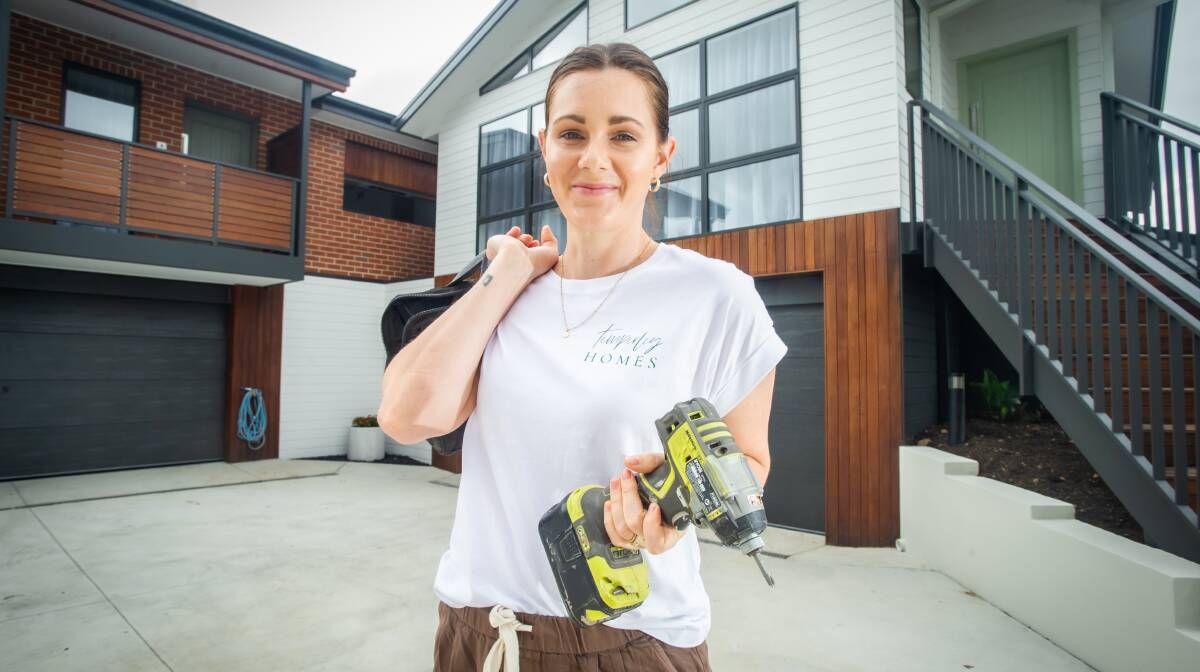 Carly Dewey has been in the construction industry for 11 years and is the woman behind She Builds Homes. Picture: Karleen Minney