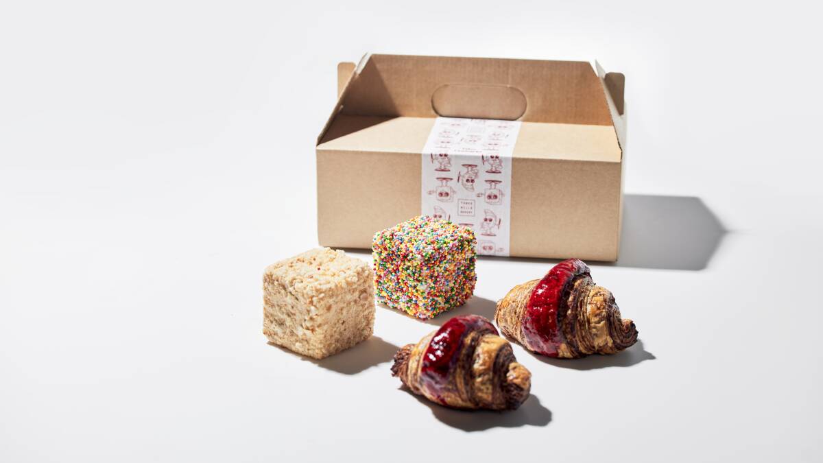 The Three Mills Bakery and Tokyo Lamington box is available this month. Picture supplied