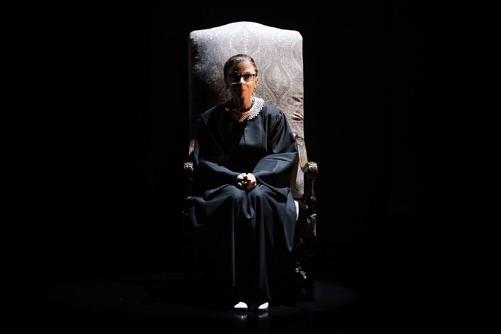 Heather Mitchell steps into Ruth Bader Ginsburg's shoes in Suzie Miller's latest play, RBG: Of Many, One. Picture by Prudence Upton