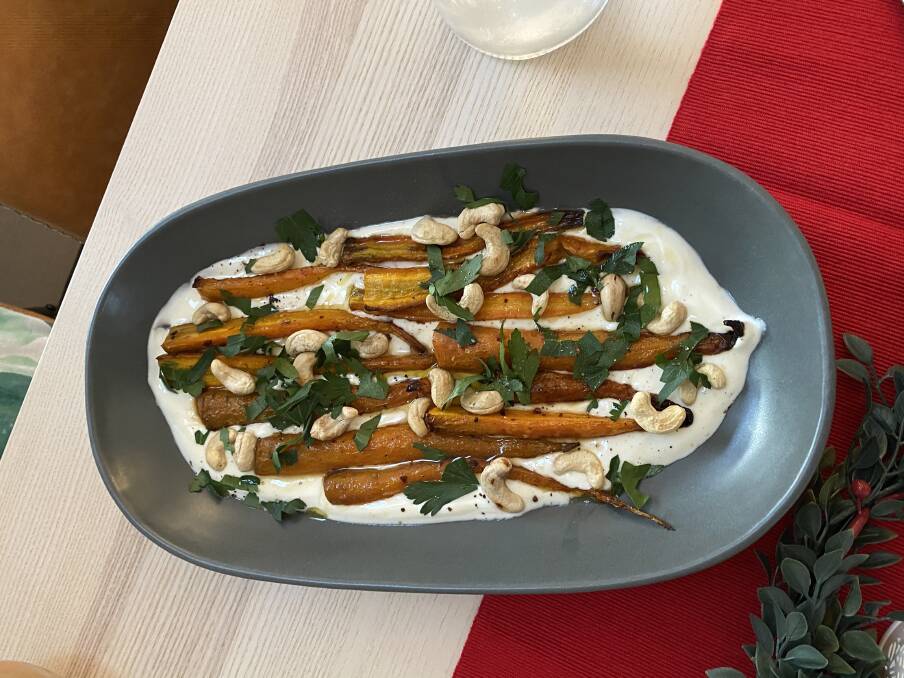 Adam Liaw's chilli-roasted carrots with cashews found new life. Picture: Karen Hardy