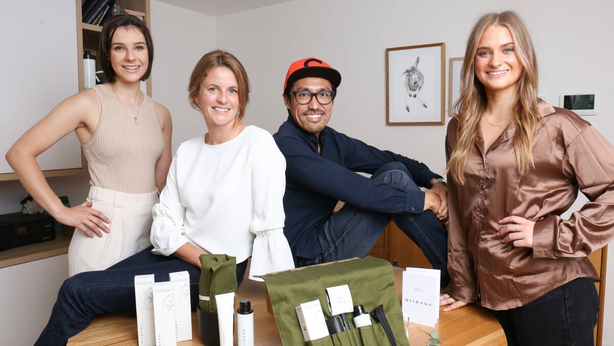 Miiroko co-founders Claire Chesterton and Yuki Saito (centre) with intern Tash Kelly and marketing assistant Nicole Koprivec. Picture: James Croucher