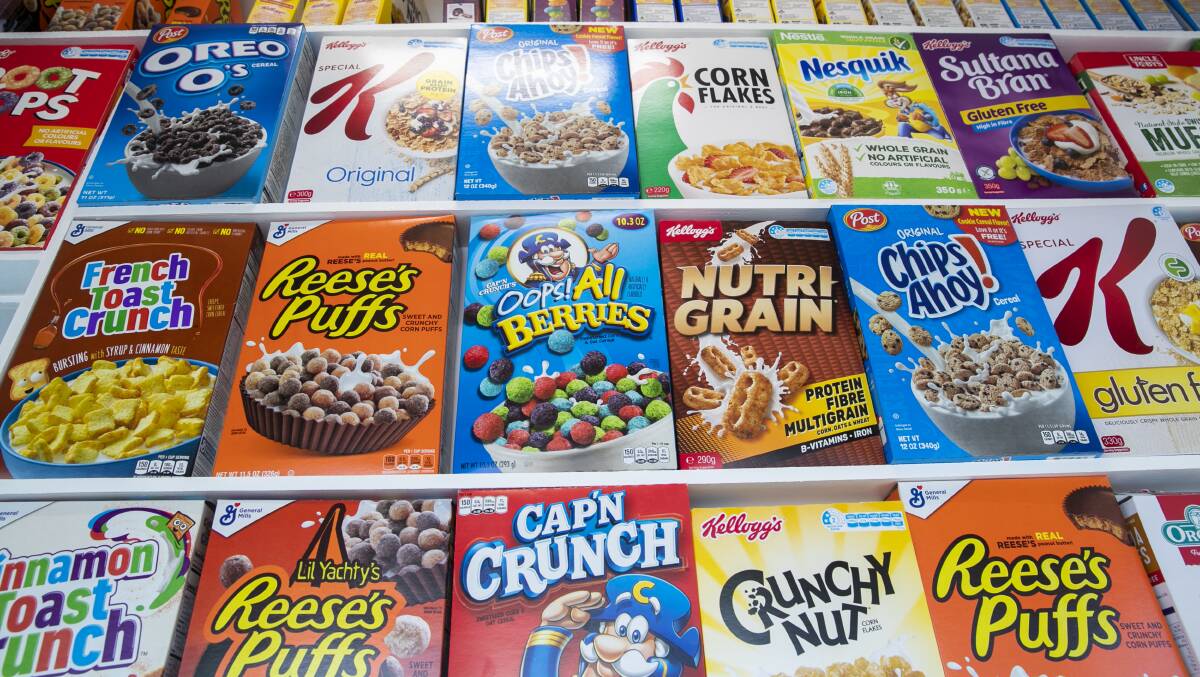There's a mix of American and Australian cereals available. Picture: Keegan Carroll
