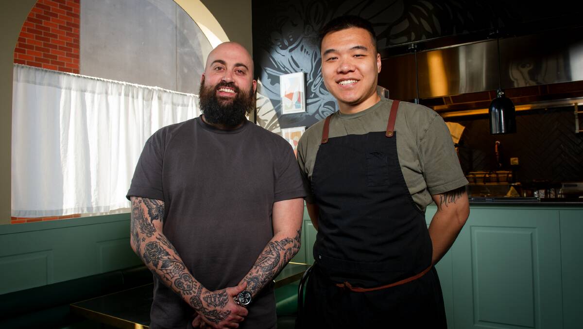 Owner and manager Brady Scholes with head chef Leon Pan. Picture by Elesa Kurtz