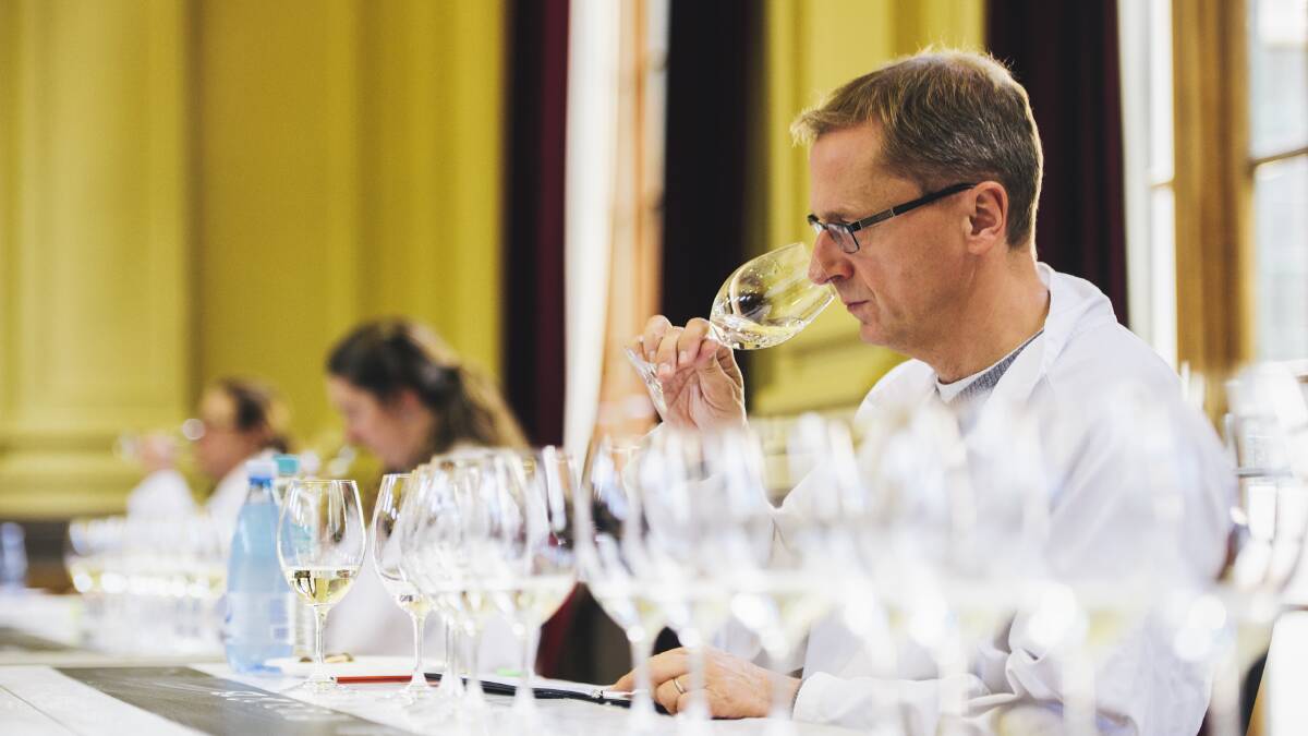 Steffen Schindler during the 2017 Canberra International Riesling Challenge. Picture by Rohan Thomson