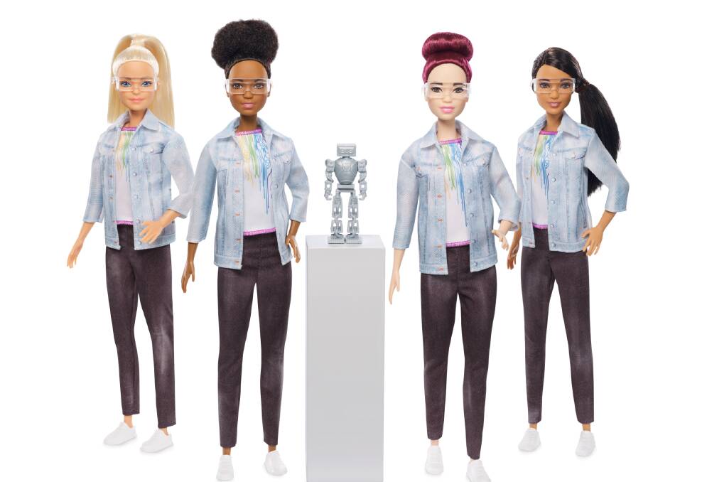 Barbie has had more than 200 careers, including robotics engineer. Picture Mattel Inc