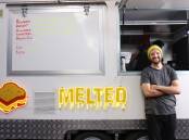 Co-owner of Melted Toasted Sandwich Emporium Alex Royds at their new food van at the Croatian Club. Picture: James Croucher