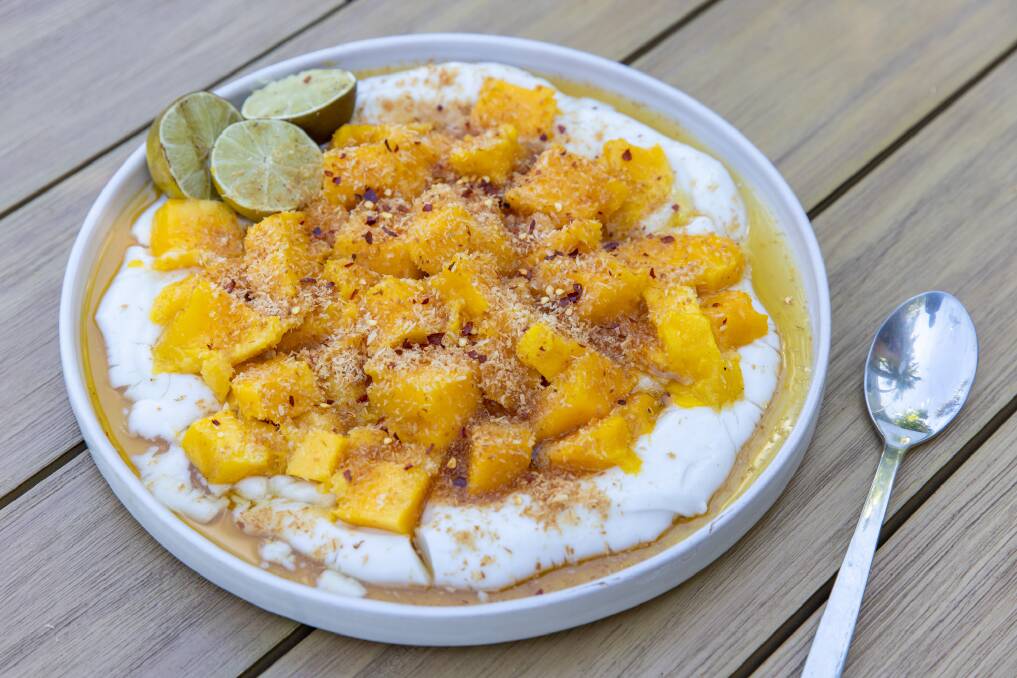 Mango with lime and coconut. Picture: Supplied
