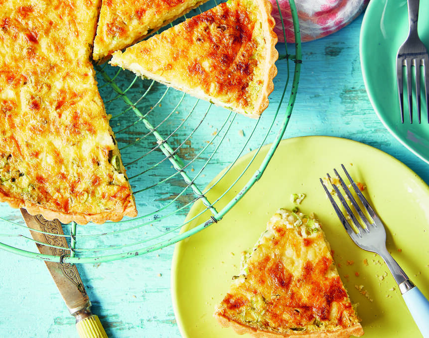 Triple cheese and onion quiche. Picture: Supplied