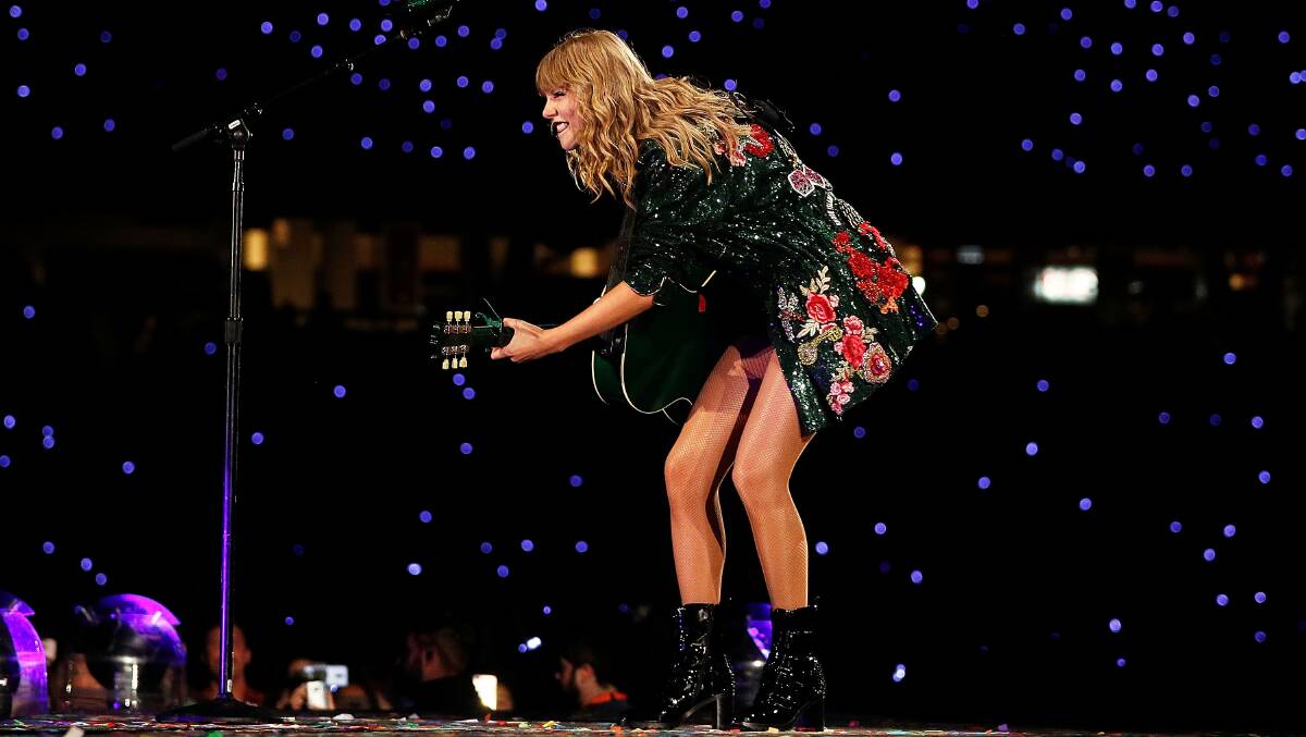 The green blazer worn by Taylor Swift during her Reputation Tour. Picture Getty Images