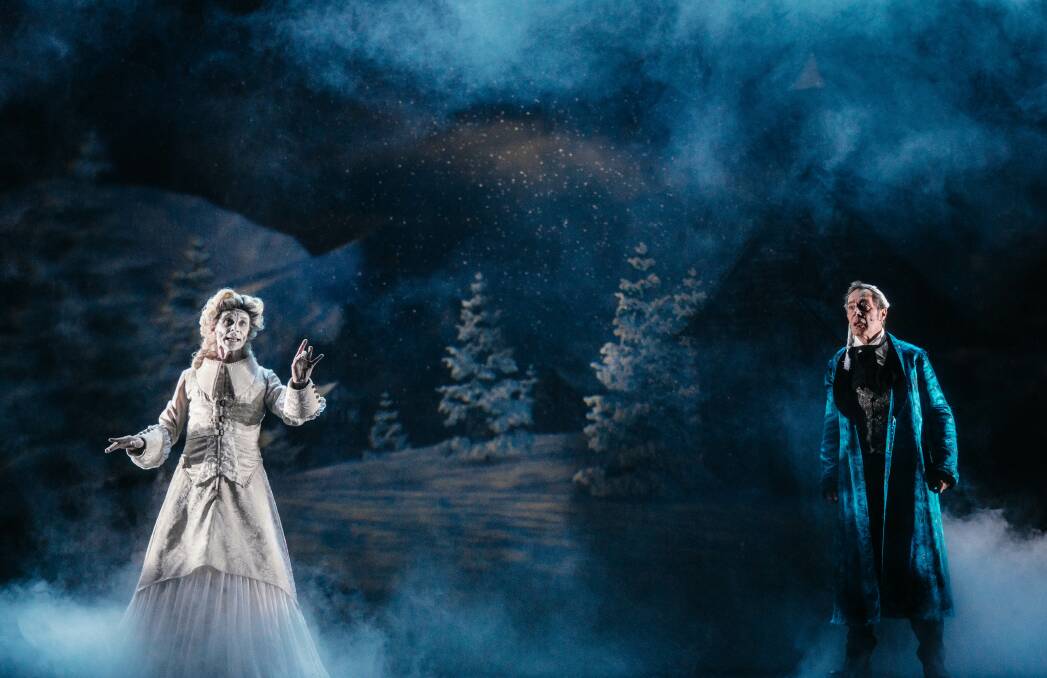 Bryan Probets, left, brings all of A Christmas Carol's ghosts to life. Picture by David Fell 