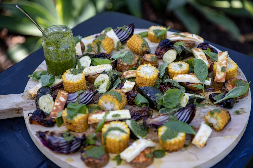 Vegetable salad with salsa verde. Picture: Supplied
