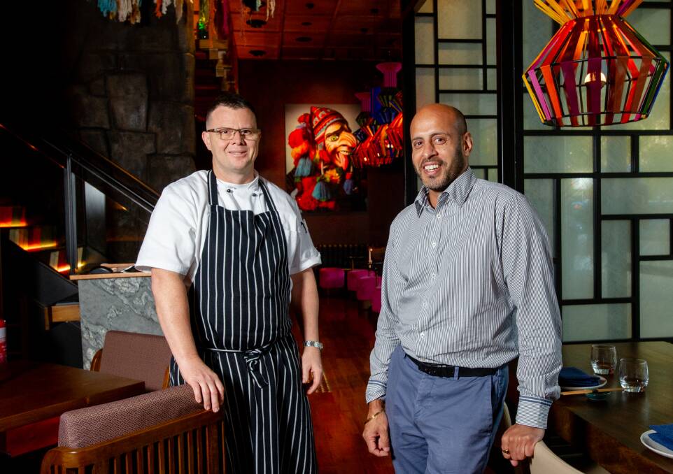 Chef Michael Muir with owner, Sunny Matharu. Picture: Elesa Kurtz