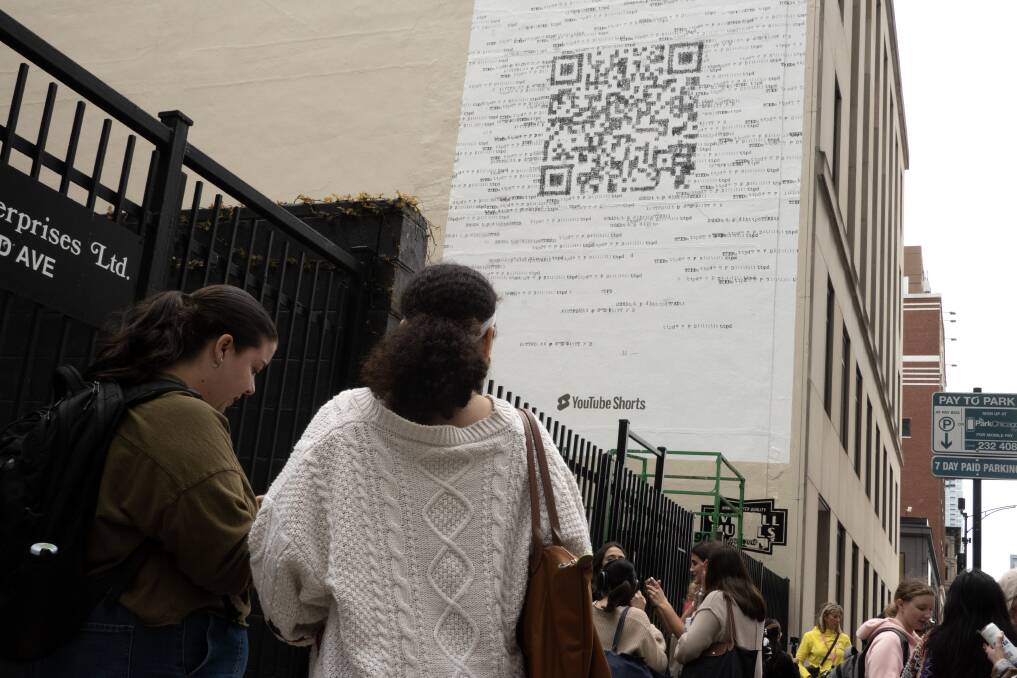 One of the QR code murals in Chicago ahead of the release of Taylor Swift's new album. Picture Getty Images