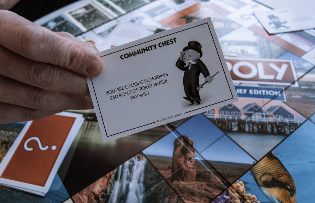 The new Monopoly board features Belconnen and Queanbeyan, as well as some 2020 themed cards. Picture: Supplied. 