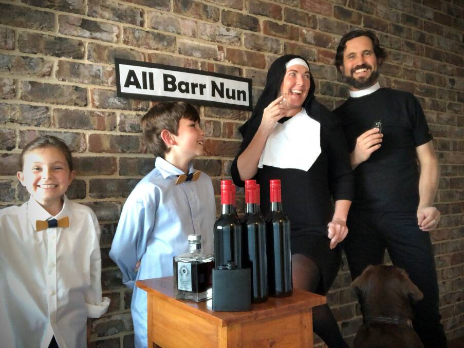 The Searle family's tribute to Andrew Barr (and a former Canberra pub) with All Barr Nun. Picture: Supplied