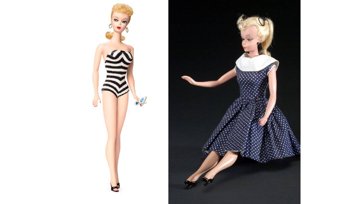 The original Barbie doll on the left, compared with the Bild Lilli Doll on the right. Pictures Mattel Inc and Getty