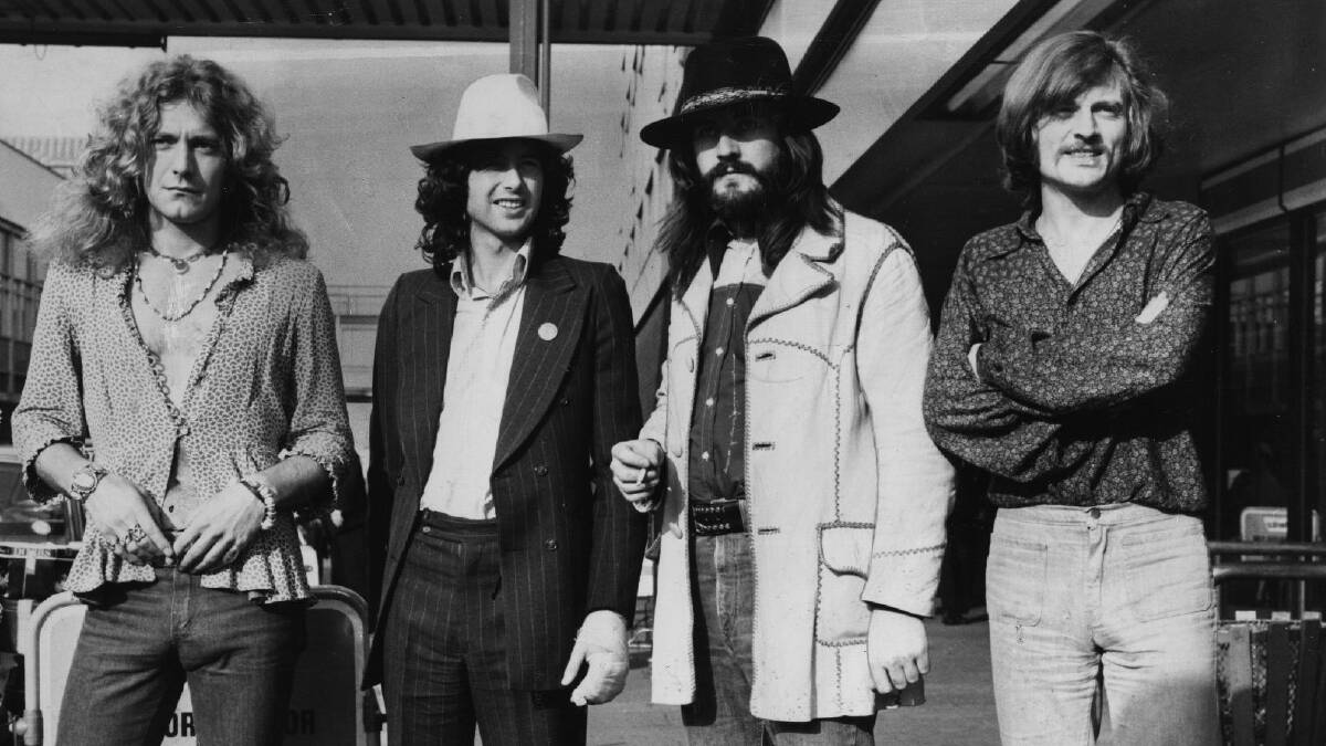 British rock band Led Zeppelin in June 1973. From left to right, Robert Plant, Jimmy Page, John Bonham and John Paul Jones. Picture: Getty Images.